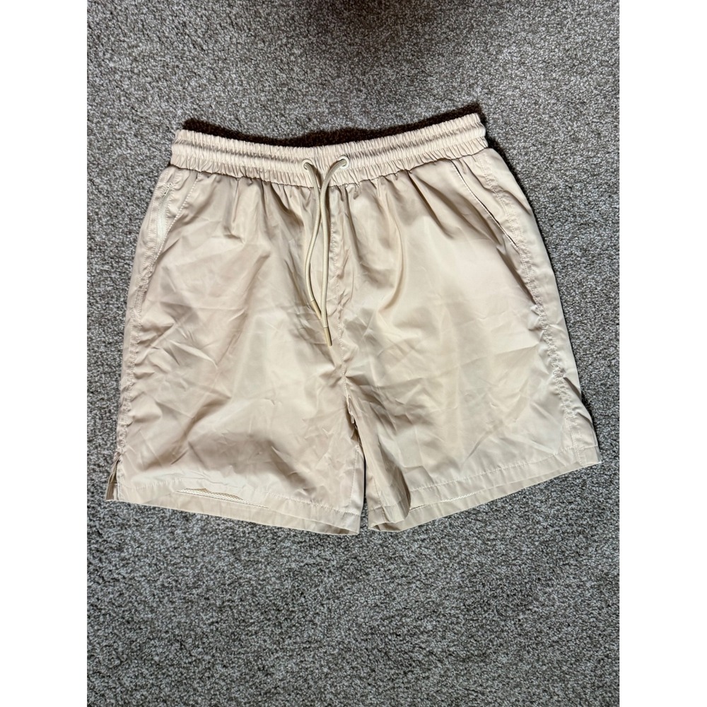 Maison Article Premium Essentials Cruise Collection Shorts Tan Beige Mens Medium